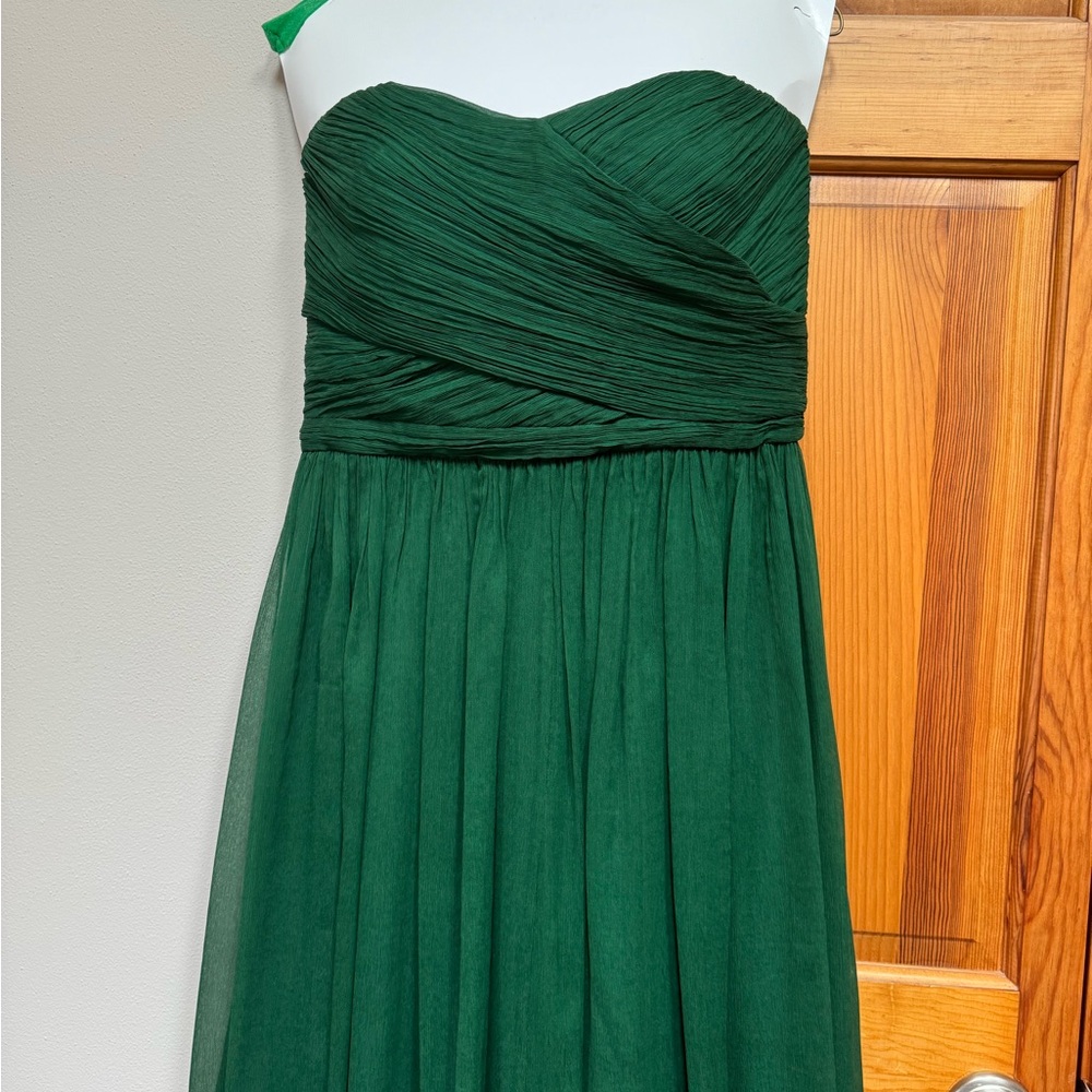 J Crew Green Strapless Dress